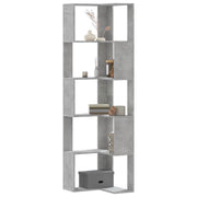 Boekenkast hoek 5-laags 50x50x179 cm bewerkt hout betongrijs