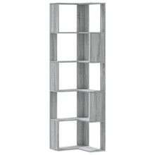 Boekenkast 5-laags hoek 50x50x179 cm bewerkt hout grijs sonoma