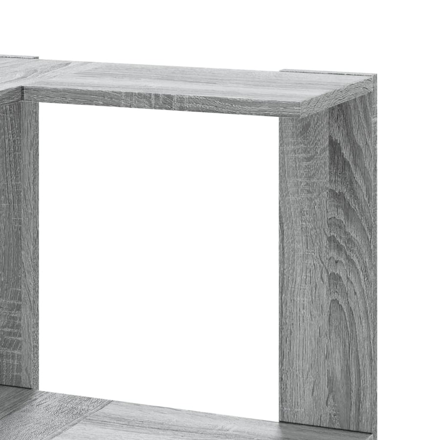 Boekenkast 5-laags hoek 50x50x179 cm bewerkt hout grijs sonoma