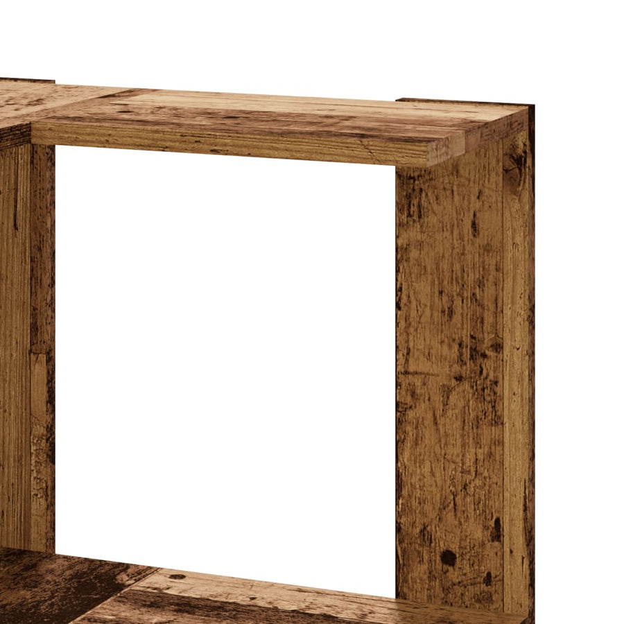 Boekenkast 5-laags hoek 50x50x179 cm bewerkt hout oud houtkleur