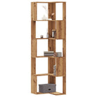 Boekenkast hoek 50x50x179 cm bewerkt hout eikenkleur
