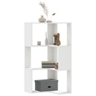Boekenkast hoek 50x50x102 cm bewerkt hout wit