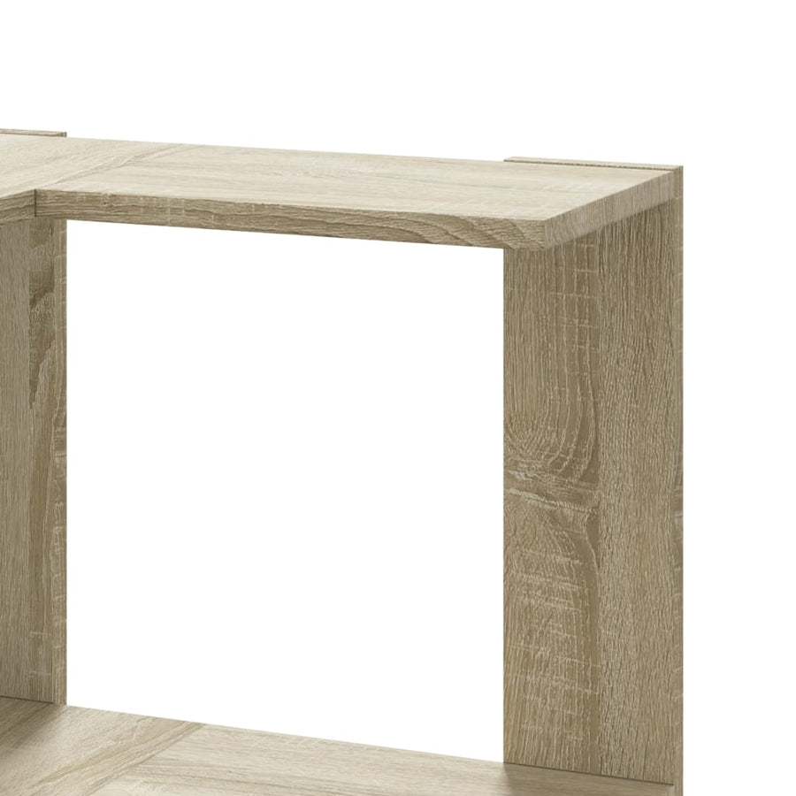 Hoekboekenkast 3-laags 50x50x102 cm bewerkt hout sonoma eiken