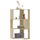 Hoekboekenkast 50x50x102 cm bewerkt hout sonoma eiken