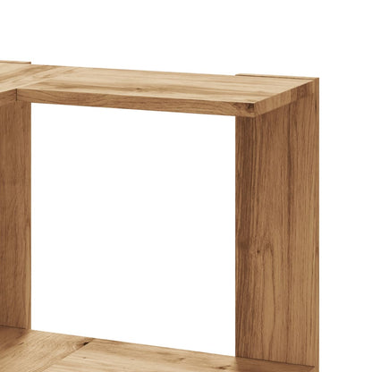 Hoekboekenkast 3-laags 50x50x102 cm hout artisanaal eikenkleur