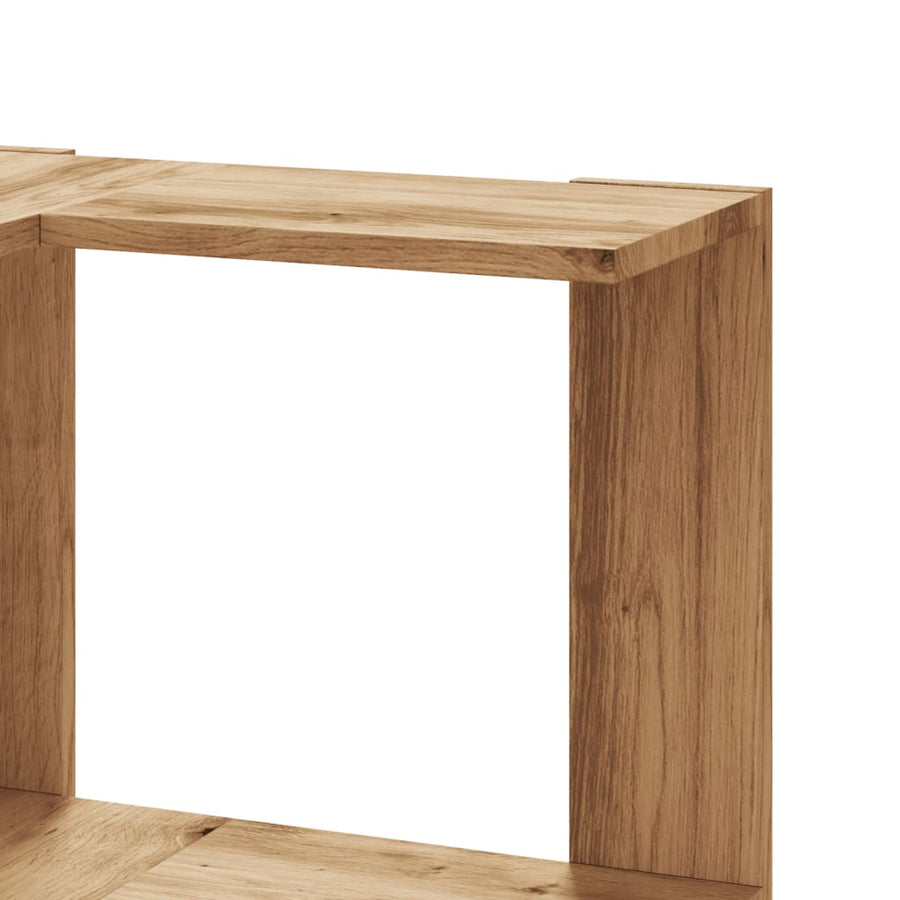 Hoekboekenkast 3-laags 50x50x102 cm hout artisanaal eikenkleur