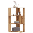 Hoekboekenkast 50x50x102 cm artisanaal eiken