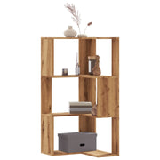 Hoekboekenkast 50x50x102 cm artisanaal eiken