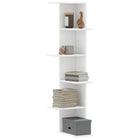 Corner shelf 36.5x36.5x140 cm treated wood white