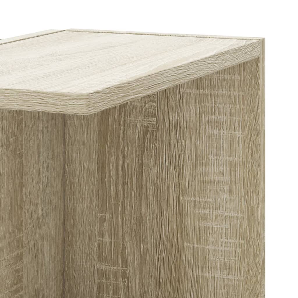 Hoekwandschap 36,5x36,5x140 cm bewerkt hout sonoma eikenkleurig