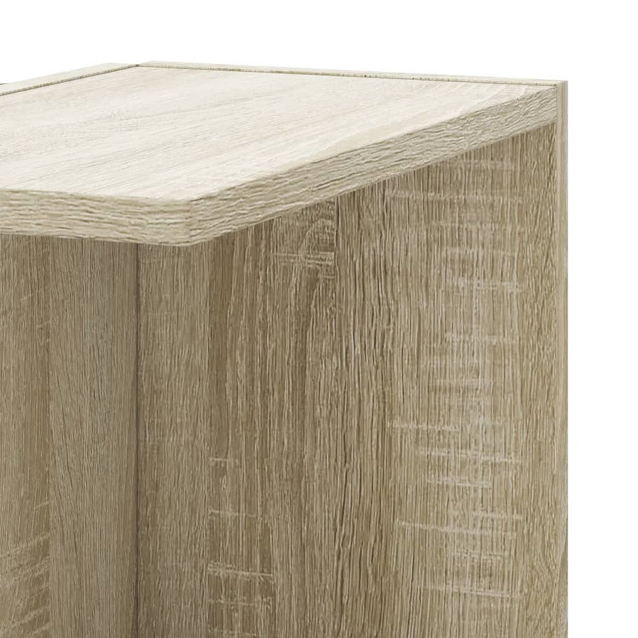 Hoekwandschap 36,5x36,5x140 cm bewerkt hout sonoma eikenkleurig