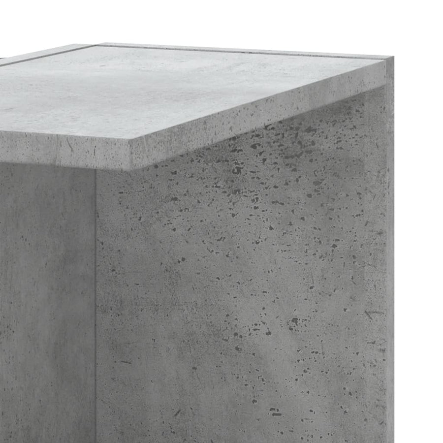 Hoekwandschap 36,5x36,5x140 cm bewerkt hout betongrijs
