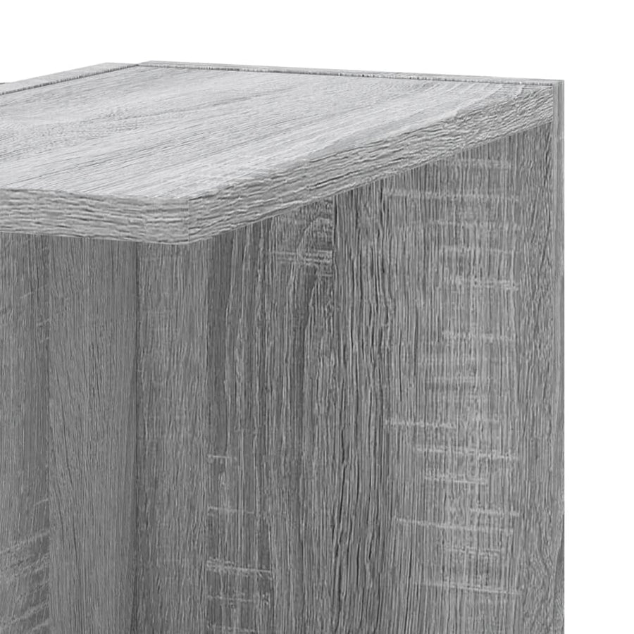 Hoekwandschap 36,5x36,5x140 cm bewerkt hout grijs sonoma eiken