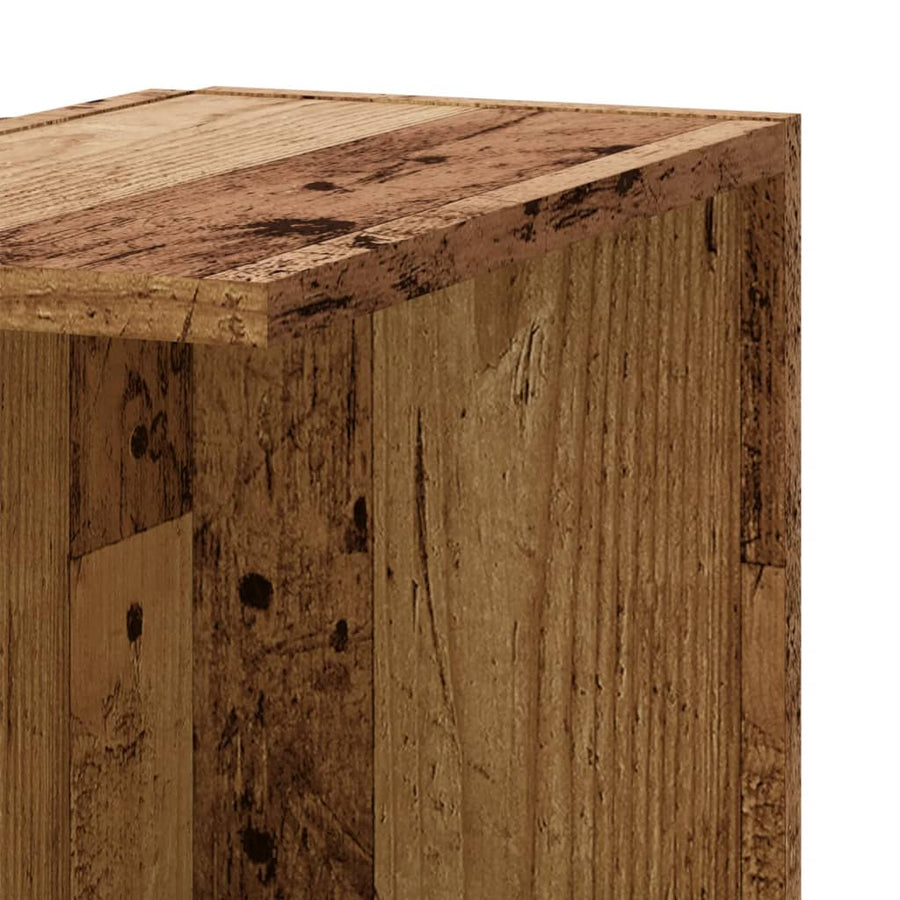 Hoekwandschap 36,5x36,5x140 cm bewerkt hout out houtkleurig