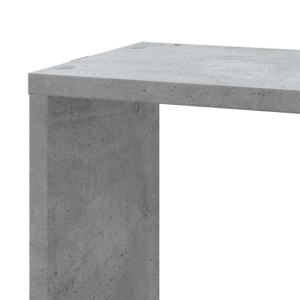 Hoekwandschap 45x45x147 cm bewerkt hout betongrijs