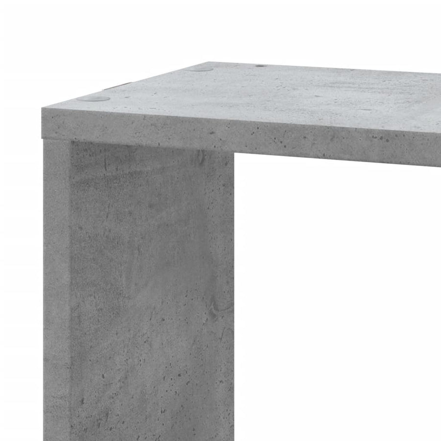 Hoekwandschap 45x45x147 cm bewerkt hout betongrijs