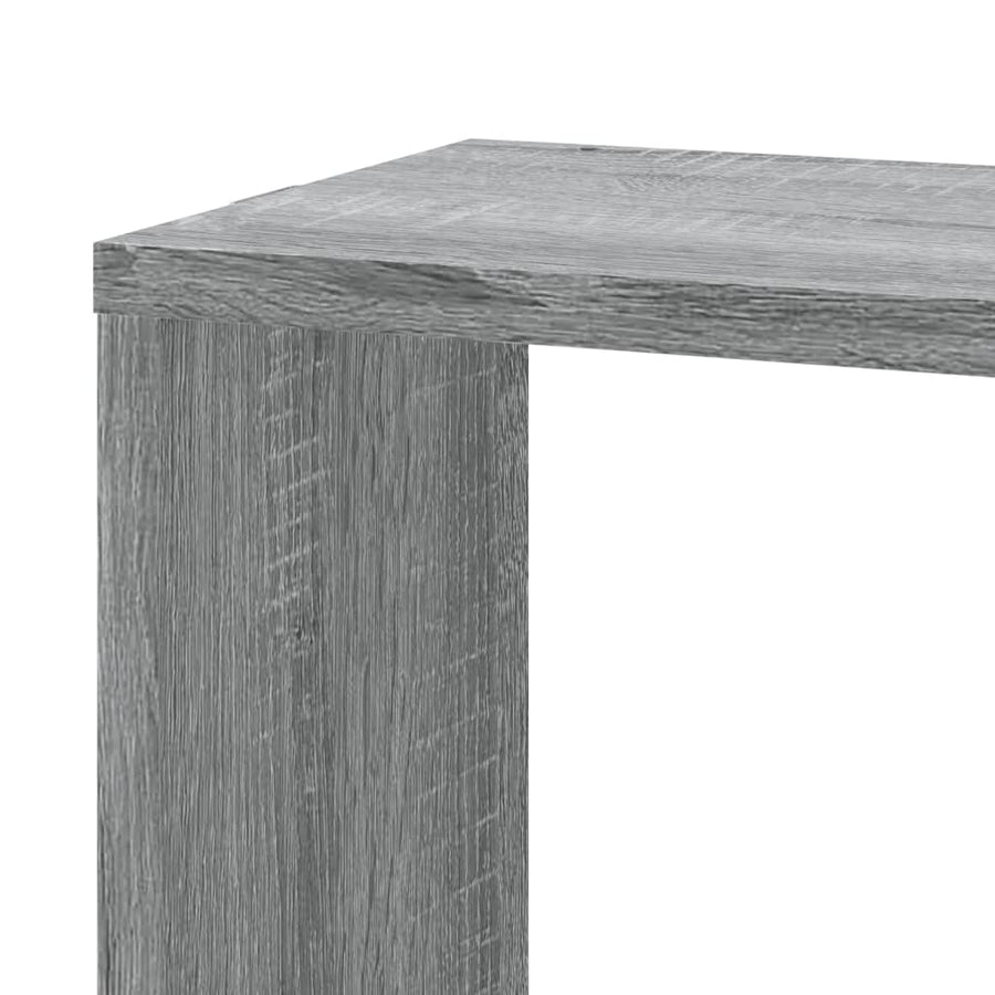 Hoekwandschap 45x45x147 cm bewerkt hout grijs sonoma eikenkleur