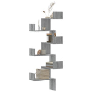 Hoekwandschap 45x45x147 cm grijs sonoma eiken