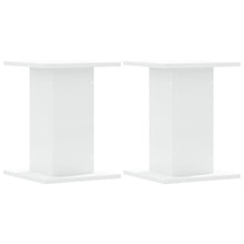 Speakerstandaards 2 st 30x30x40 cm bewerkt hout wit