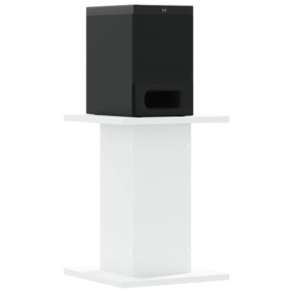 Speakerstandaards 2 st 30x30x40 cm bewerkt hout wit