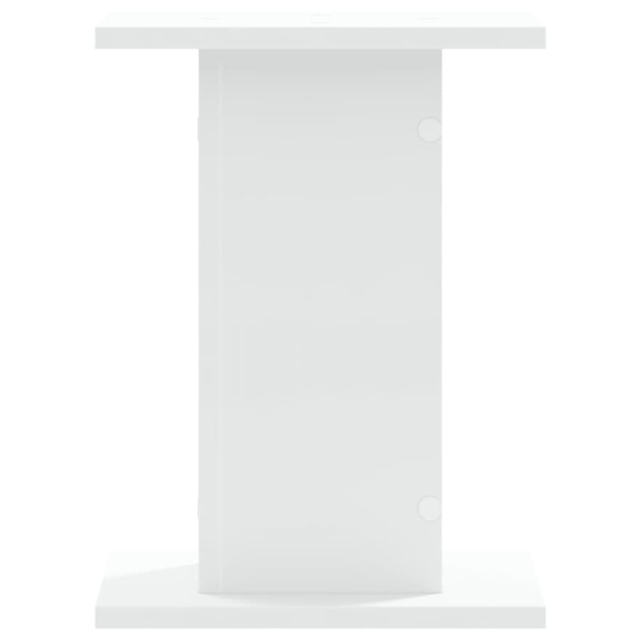 Speakerstandaards 2 st 30x30x40 cm bewerkt hout wit