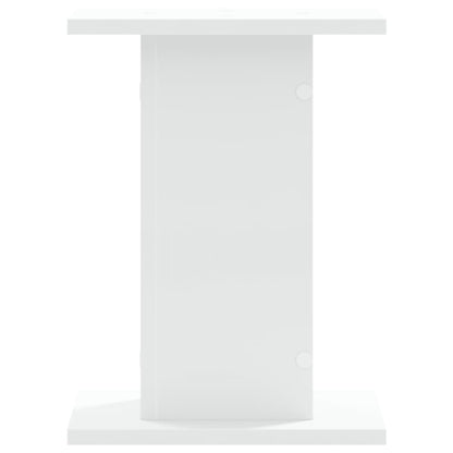 Speakerstandaards 2 st 30x30x40 cm bewerkt hout wit