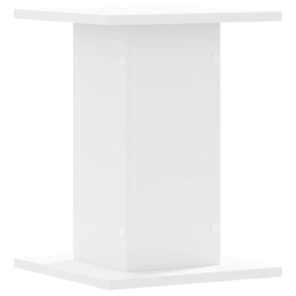 Speakerstandaards 2 st 30x30x40 cm bewerkt hout wit