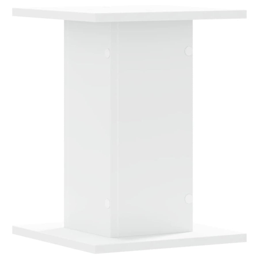 Speakerstandaards 2 st 30x30x40 cm bewerkt hout wit