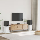 Speakerstandaards 2 st 30x30x40 cm wit bewerkt hout