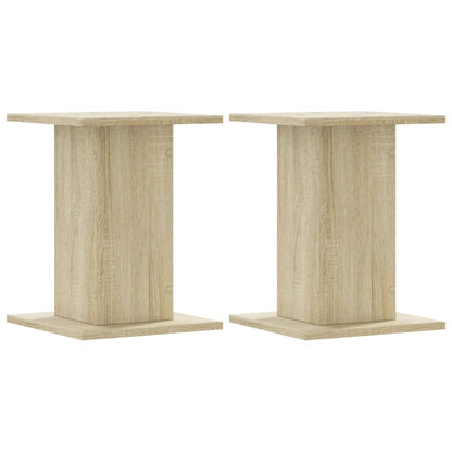Speakerstandaards 2 st 30x30x40 cm bewerkt hout sonoma eiken