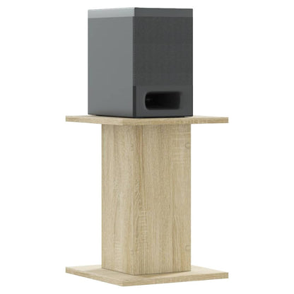 Speakerstandaards 2 st 30x30x40 cm bewerkt hout sonoma eiken