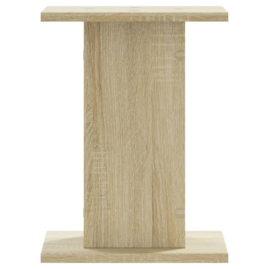 Speakerstandaards 2 st 30x30x40 cm bewerkt hout sonoma eiken