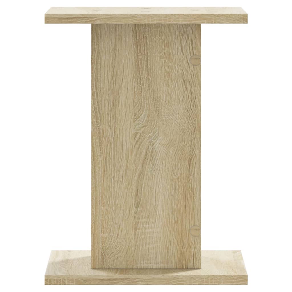 Speakerstandaards 2 st 30x30x40 cm bewerkt hout sonoma eiken