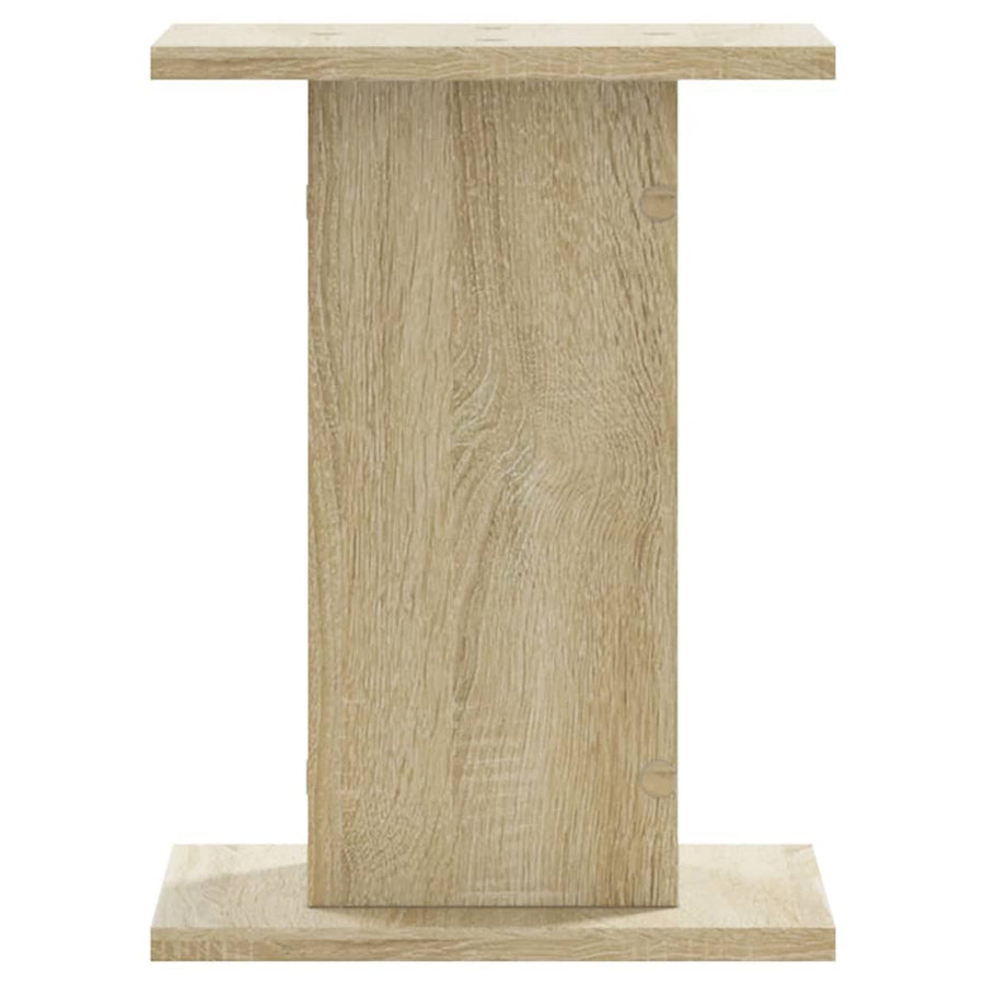 Speakerstandaards 2 st 30x30x40 cm bewerkt hout sonoma eiken