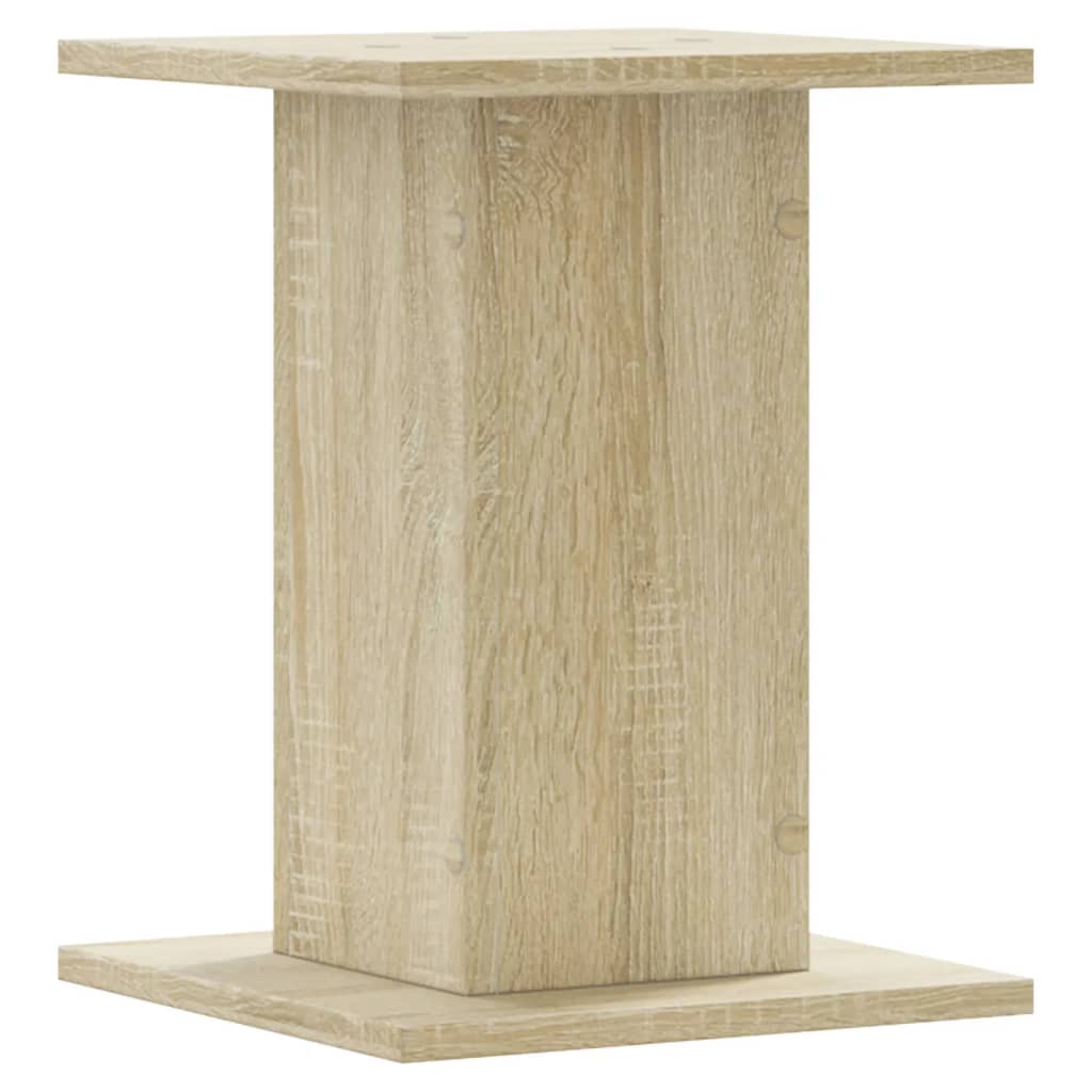 Speakerstandaards 2 st 30x30x40 cm bewerkt hout sonoma eiken
