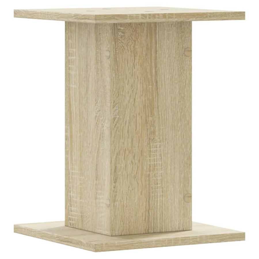 Speakerstandaards 2 st 30x30x40 cm bewerkt hout sonoma eiken