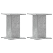 Speakerstandaards 2 st 30x30x40 cm bewerkt hout betongrijs