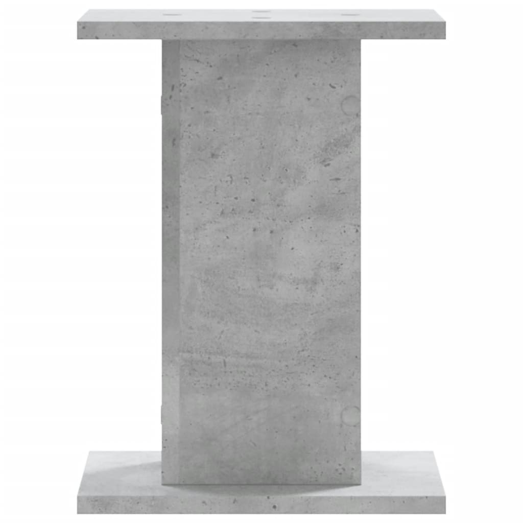 Speakerstandaards 2 st 30x30x40 cm bewerkt hout betongrijs