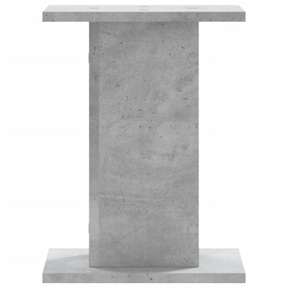 Speakerstandaards 2 st 30x30x40 cm bewerkt hout betongrijs