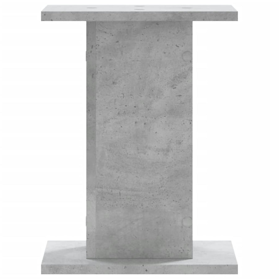 Speakerstandaards 2 st 30x30x40 cm bewerkt hout betongrijs
