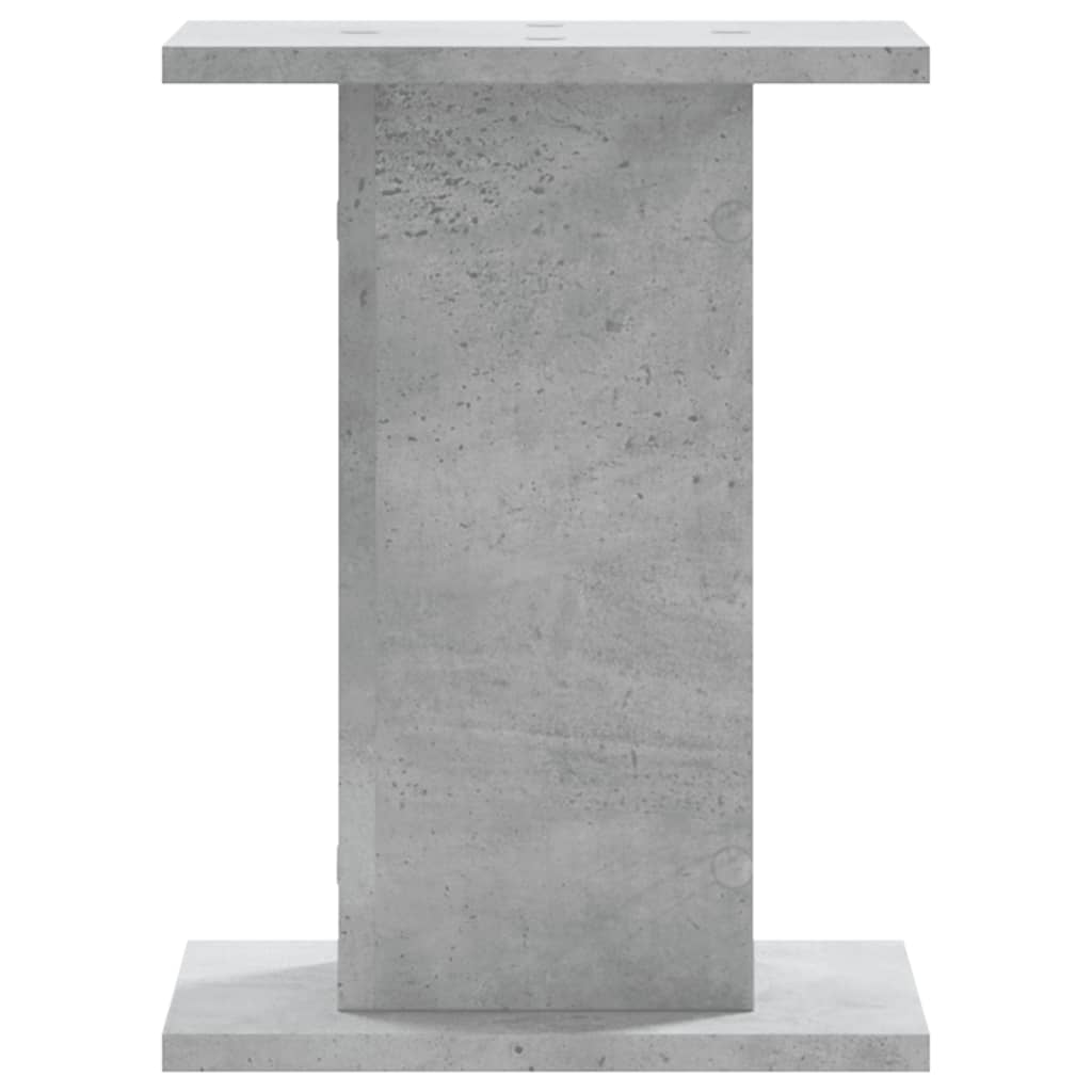 Speakerstandaards 2 st 30x30x40 cm bewerkt hout betongrijs