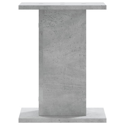 Speakerstandaards 2 st 30x30x40 cm bewerkt hout betongrijs