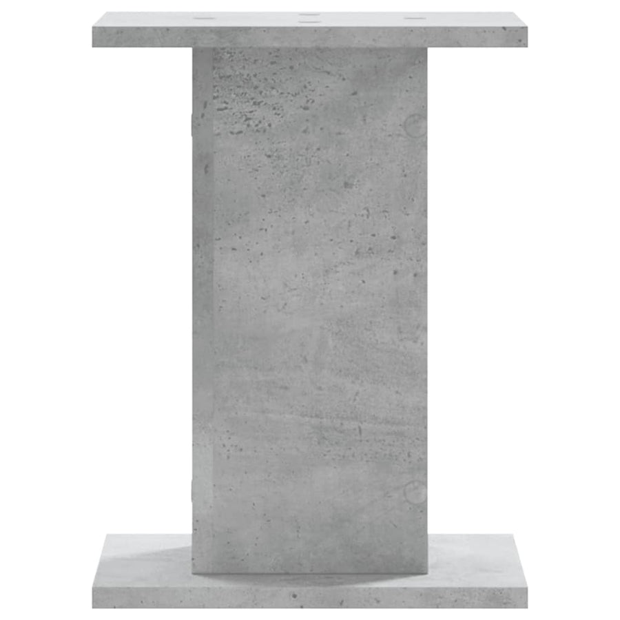 Speakerstandaards 2 st 30x30x40 cm bewerkt hout betongrijs