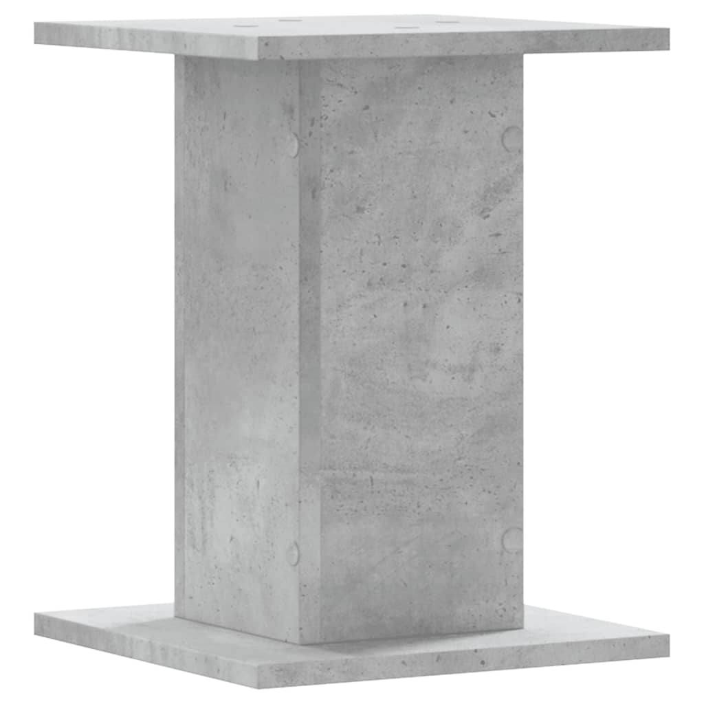 Speakerstandaards 2 st 30x30x40 cm bewerkt hout betongrijs