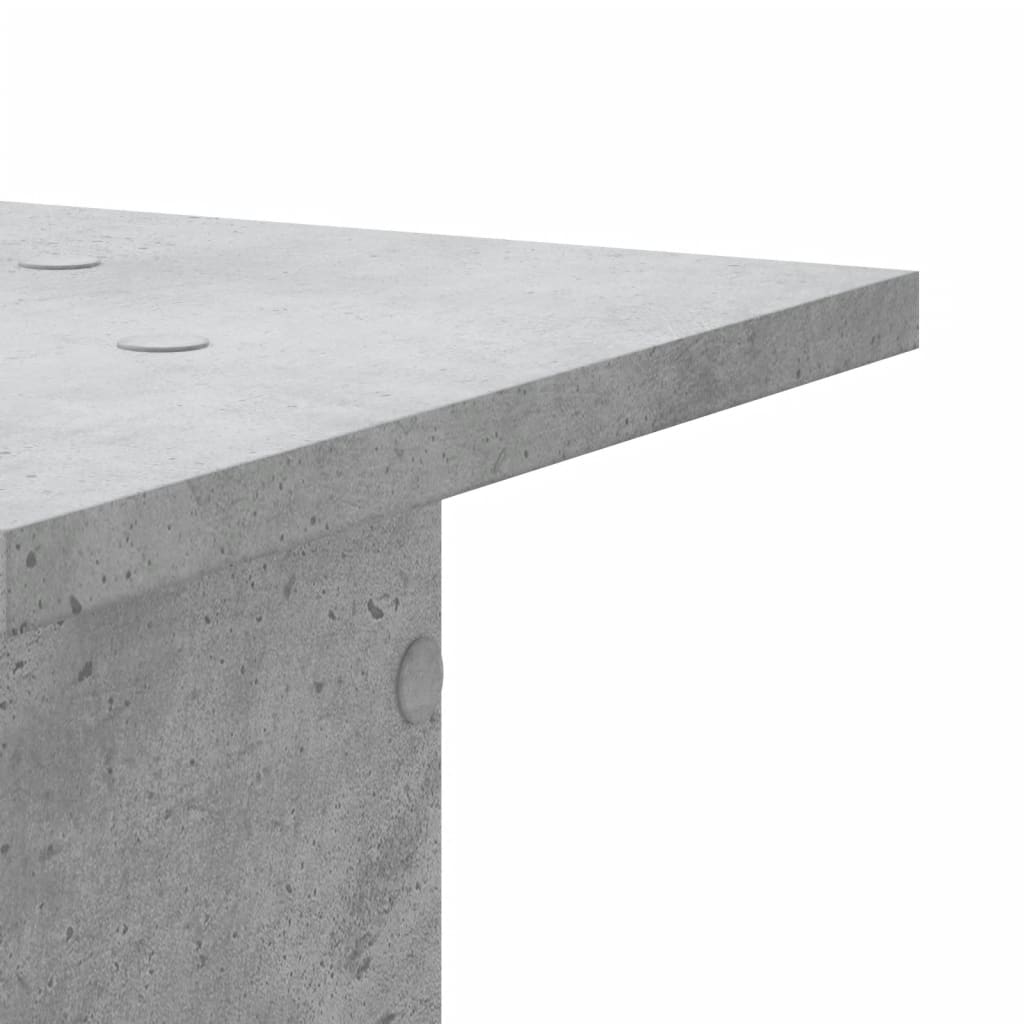 Speakerstandaards 2 st 30x30x40 cm bewerkt hout betongrijs