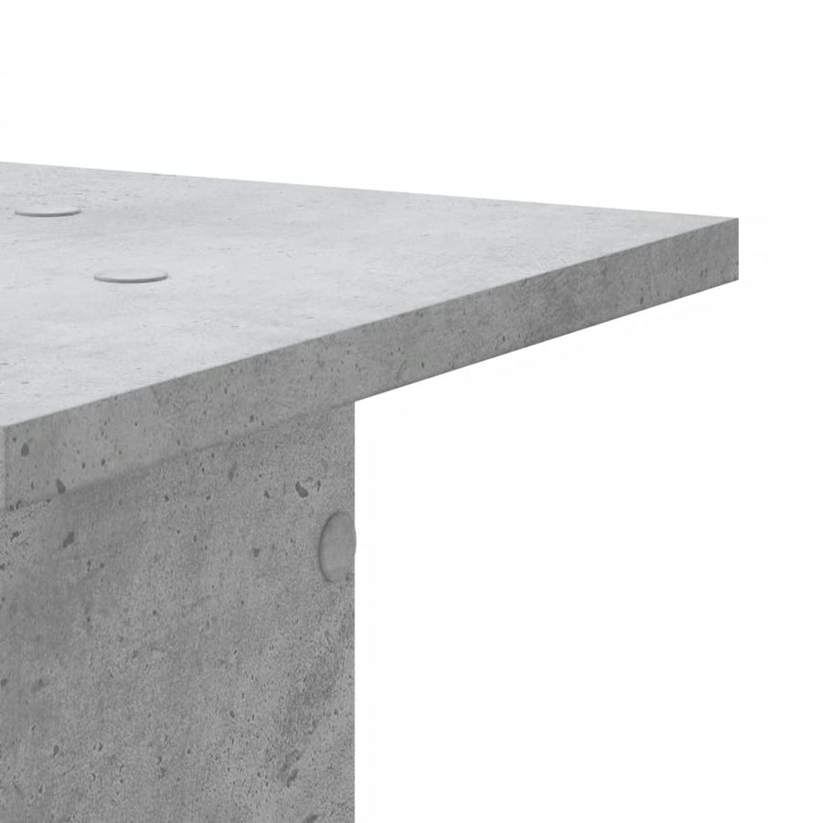 Speakerstandaards 2 st 30x30x40 cm bewerkt hout betongrijs