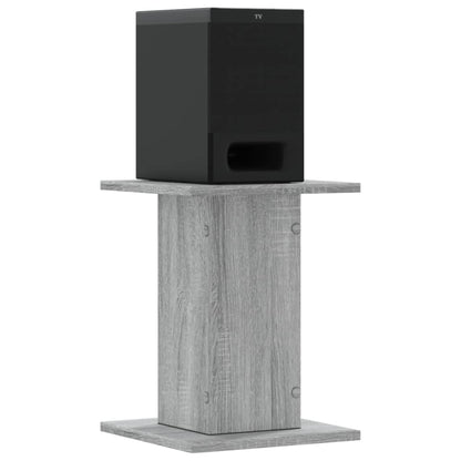Speakerstandaards 2 st 30x30x40 cm bewerkt hout grijs sonoma