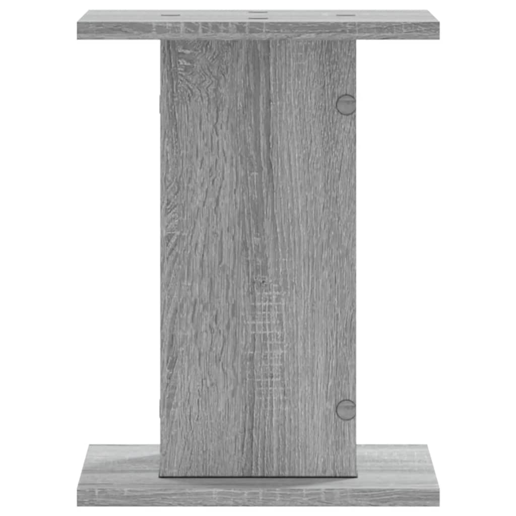 Speakerstandaards 2 st 30x30x40 cm bewerkt hout grijs sonoma