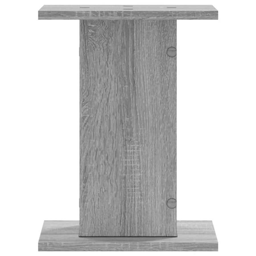 Speakerstandaards 2 st 30x30x40 cm bewerkt hout grijs sonoma