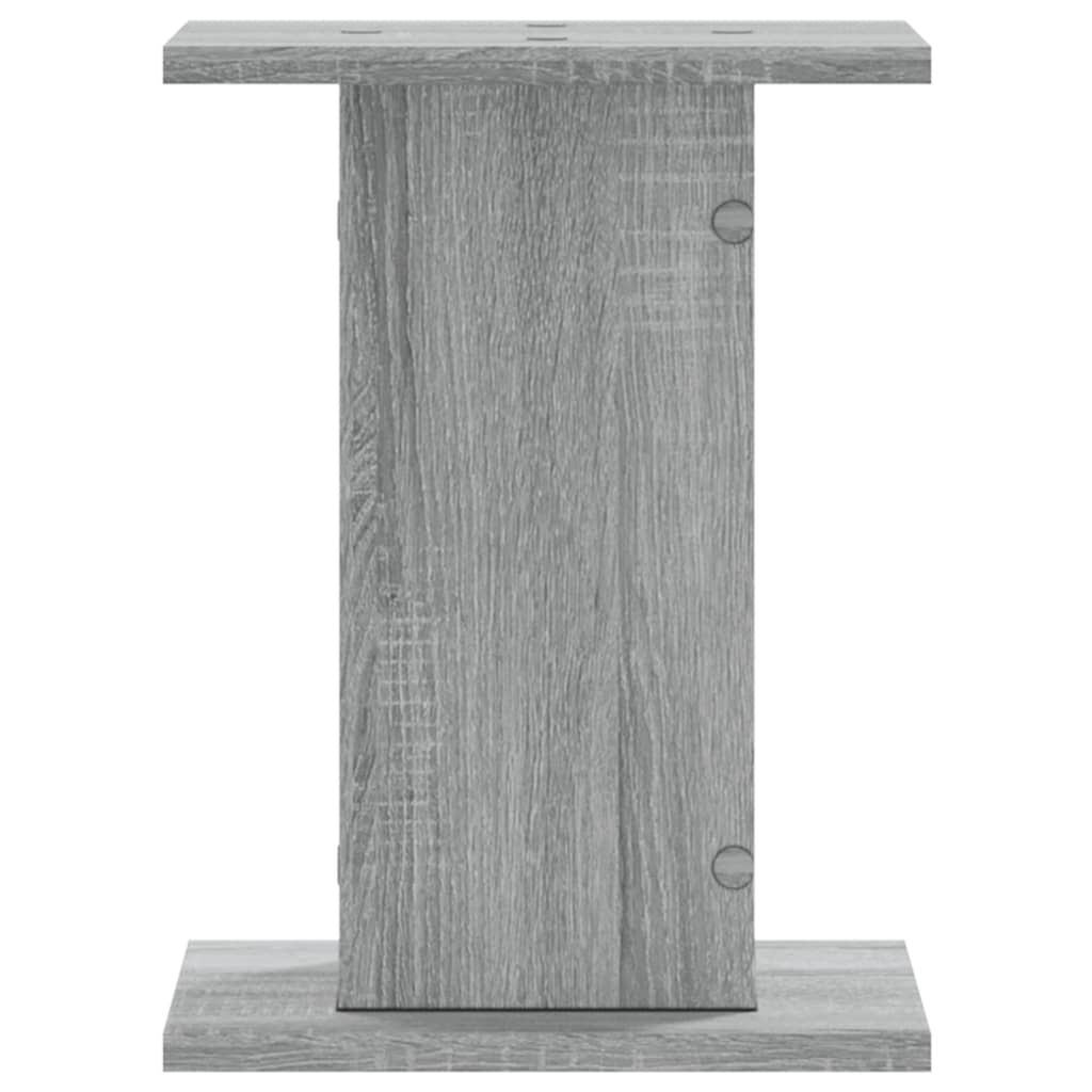 Speakerstandaards 2 st 30x30x40 cm bewerkt hout grijs sonoma